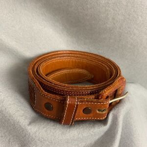 Vogt Full-Grain Steerhide Leather Belt Size 36 Rich Brown Western Heritage Style